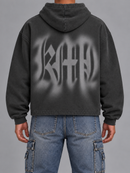 KML BLUR Cropped Hoodie (Vintage Black)