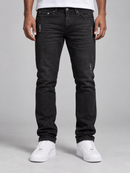 Copper Rivet Men's Destroy Effect Slim Fit Denim In Jet Black