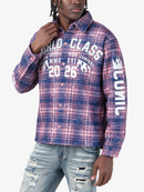 Copper Rivet World Class Iconic Plaid 2-Fer Shirt In Pink