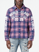 Copper Rivet World Class Iconic Plaid 2-Fer Shirt In Pink