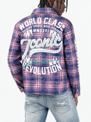 Copper Rivet World Class Iconic Plaid 2-Fer Shirt In Pink