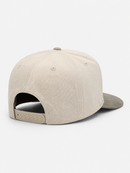 MUKA 'Love Kills' Suede Snapback Hat in Light Grey/Dark Grey