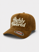 MUKA 'Highly Favored' Corduroy Snapback Hat in Taupe Brown