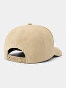 MUKA 'Make Money Not Friends' Suede Snapback Hat in Sand