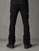 Kloud9 'Cross' Rhinestone Stacked Denim (Jet Black) P25352