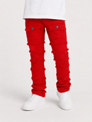 FWRD Kids 'Static' Stacked Denim (Red) FW-330044K