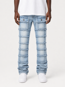 FWRD 'Patchwork True Stacked Denim' FW-33958A (Ice Blue)