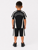Rebel Minds Kids 'Crown Legends' Air Mesh Shorts (Black) 612-11855