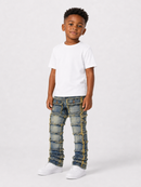 FWRD Kids 'Patchwork' Stacked Denim (LT.Tint) FW-33958k