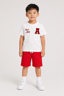 Black Label Kids 'LA Dept.' Set (Red/White)