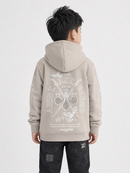 Highly Undrtd Kids 'Above All' Rhinestone Zip Up Hoodie (Beige) UF5604K