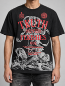 Highly Undrtd 'Truth' T-Shirt in Black