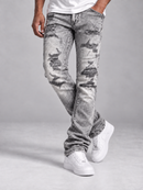 Jordan Craig Collins ‘Rip And Repair’ Denim in Smoked Grey