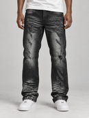 Spark 'R & R' Slim Straight Denim in Black Ash