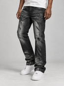 Spark 'R & R' Slim Straight Denim in Black Ash