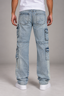 Rebel Minds 'Relaxed Cargo' Denim (Lt. Indigo) 642-642