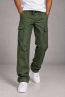 STUDIO JK Baggy Nylon Cargo Pants (Olive) – JK031