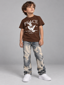 FWRD Kids 'Peace' T-Shirt in Brown