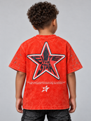 Elite Denim Kids 'Winners' T-Shirt in Orange
