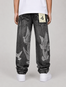 FWRD Kids 'Dove' Relaxed Straight Denim in Washed Black