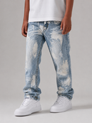 FWRD Kids 'Surge' Relaxed Straight Denim in Ice Blue
