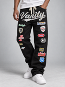 Kindred 'Multi Patches' Relaxed Straight Fit Denim in Jet Black