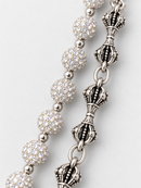 Kindred 'Rhinestone Ball' Pocket Chain in Silver