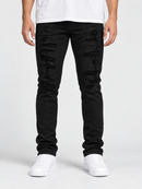 Waimea 'Flex' Distressed Skinny Denim in Jet Black