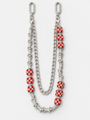 Kindred 'Cube' Pocket Chain in Silver w/Red