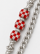 Kindred 'Cube' Pocket Chain in Silver w/Red