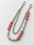 Kindred 'Cube' Pocket Chain in Silver w/Red