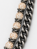 Kindred 'Rhinestone Ball' Pocket Chain in Gold w/White