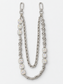 Kindred 'Cube' Pocket Chain in Silver w/White
