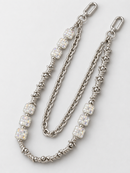Kindred 'Cube' Pocket Chain in Silver w/White