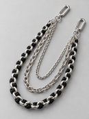 Kindred 'Twisted' Rhinestone Pocket Chain in Black