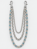 Kindred 'Links' Pocket Chain in Silver w/Teal