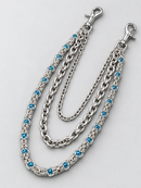 Kindred 'Links' Pocket Chain in Silver w/Teal