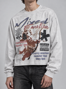 Mixed Emotion 'Triplets' L/S Shirt (White)