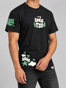 Highly Undrtd 'Above The Stars' T-Shirt in Black