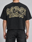 Rebel Minds 'Set You Free' Cropped T-Shirt in Black