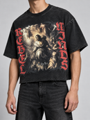 Rebel Minds 'Set You Free' Cropped T-Shirt in Black