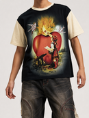 Black Concept LA Scrolls T-Shirt with artistic scroll design, casual fit, and comfortable fabric.
