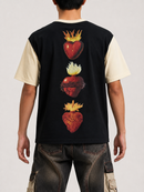 Black Concept LA Scrolls T-Shirt featuring artistic scroll designs on the front, casual fit, and soft cotton fabric.