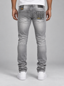 Copper Rivet Men's Destroy Effect Slim Fit Denim In Grey