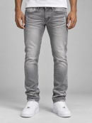 Copper Rivet Men's Destroy Effect Slim Fit Denim In Grey