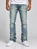 Copper Rivet Men's Destroy Effect Slim Fit Denim In Tint