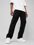 Copper Rivet Men's Rip Detail Relax Fit Denim Pants In Black 513217