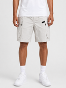 Copper Rivet men's taupe span twill shorts with a relaxed fit, featuring a classic design and durable fabric.