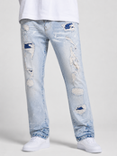 Copper Rivet Rip & Repair Denim pants In LSB 513025