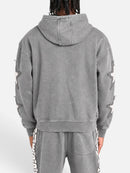 Copper Rivet World Tour Full Zip Hoodie In Grey